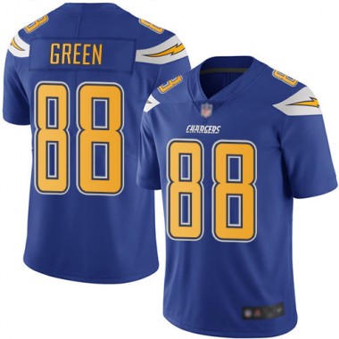 Los Angeles Chargers NFL Football Virgil Green Electric Blue Jersey Men Limited #88 Rush Vapor Untouchable